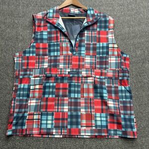 Patchwork Vest Mens XL Crown & Ivy Pullover VWindbreaker Golf Preppy